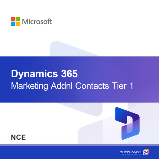 Dynamics 365 Marketing Dodatočné kontakty Úroveň 1 (NCE)