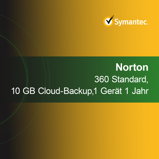 Norton 360 Standard, 10 GB cloudové zálohování, 1 zařízení 1 rok